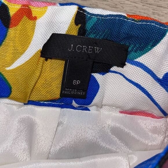 J.Crew Pintucked Midi Skirt Lined Morning Floral Size 8P - Picture 9 of 12